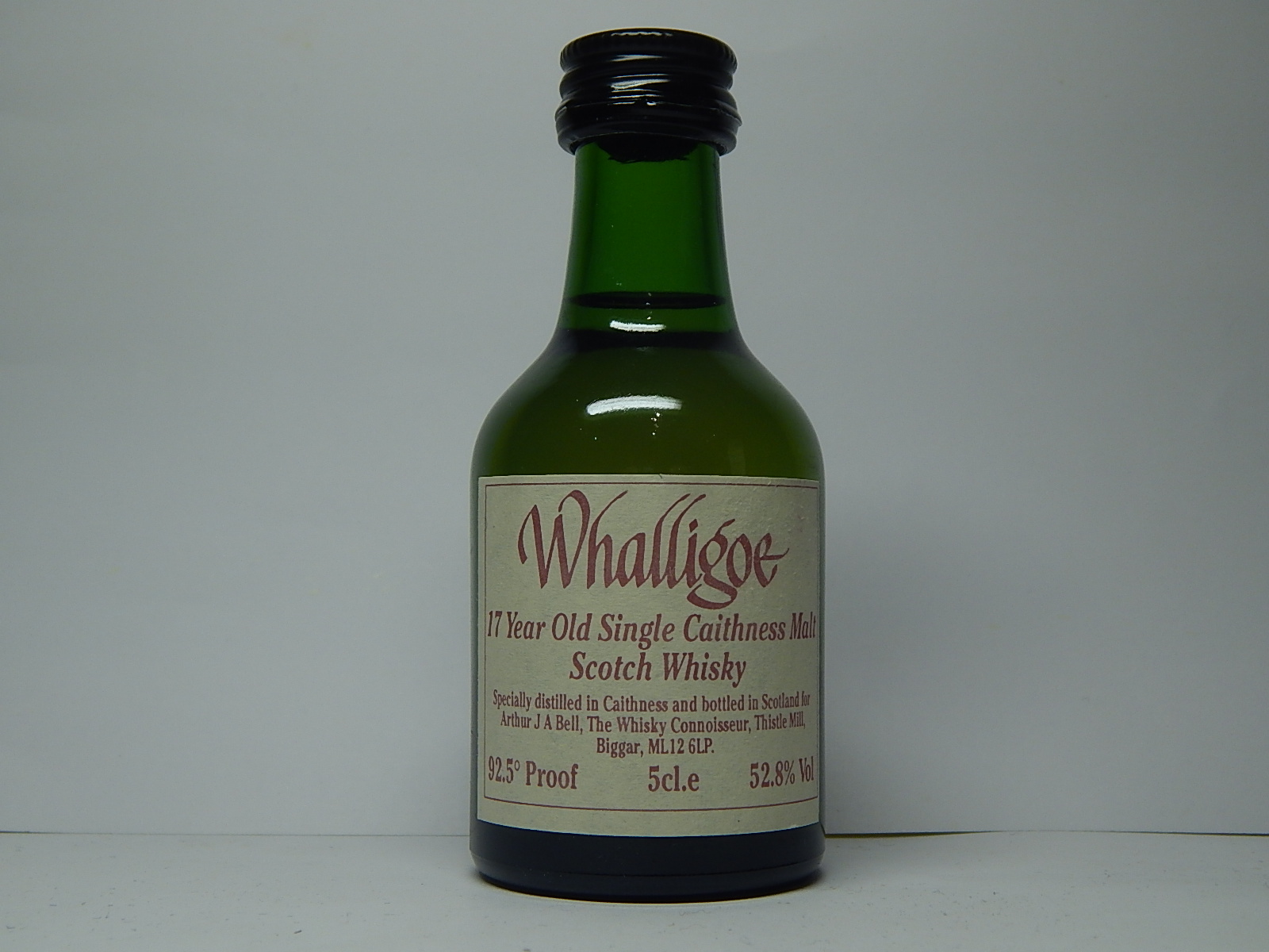 WHALLIGOE Old SCMSW 17yo "Whisky Connoisseur" 5cl.e 52,8%Vol 92,5´Proof